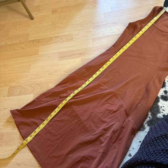ATHLETA NWOT Pacifica Midi Ribbed Sleeveless Dress Athletic Rust Orange Size XXS - Picture 7 of 7